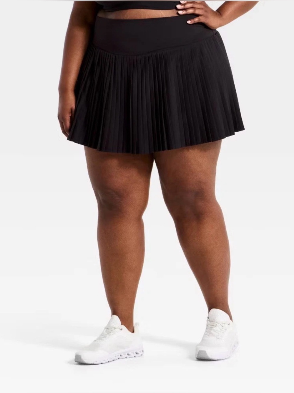 Pleated NWT Black Active Skort 3X High Rise Built-In Shorts - Picture 2 of 6